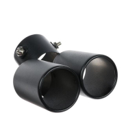 Насадка на глушитель двойная 15&times;12.5 см, посадочный 61 мм, черный мат