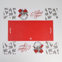 Коробка для капкейка «Серебро», 23 х 16 х 10 см, Новый год Коробка для капкейка «Серебро», 23 х 16 х 10 см, Новый год