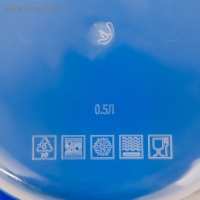 Ланч-бокс круглый &laquo;Гжель&raquo;. 500 мл