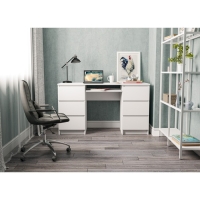 Стол письменный Мори, 1354х500х770, Белый Стол письменный Мори, 1354х500х770, Белый