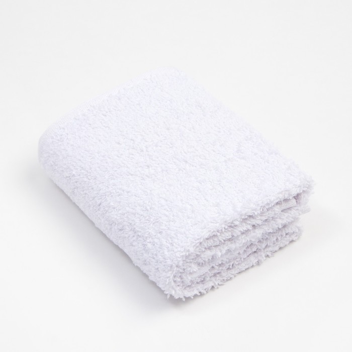 Полотенце махровое Экономь и Я 30*60 см, цв. белый, 100% хлопок, 320 гр/м2