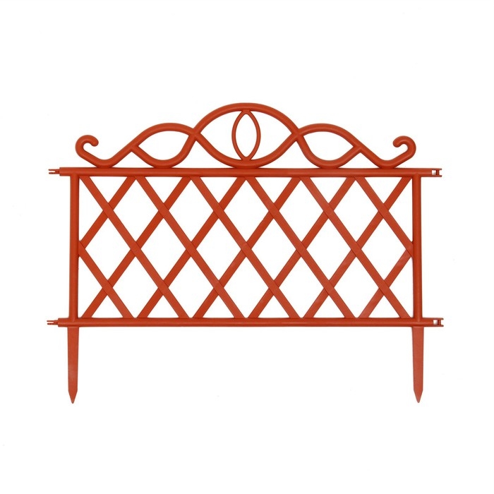 Ограждение декоративное, 36 &times; 42 см, пластик, терракотовое