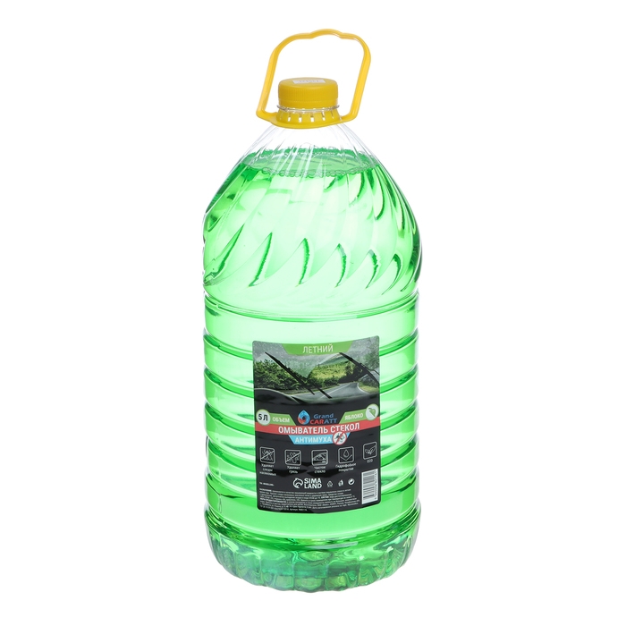 Омыватель стекол Grand Caratt летний, Антимуха, Яблоко, 5 л