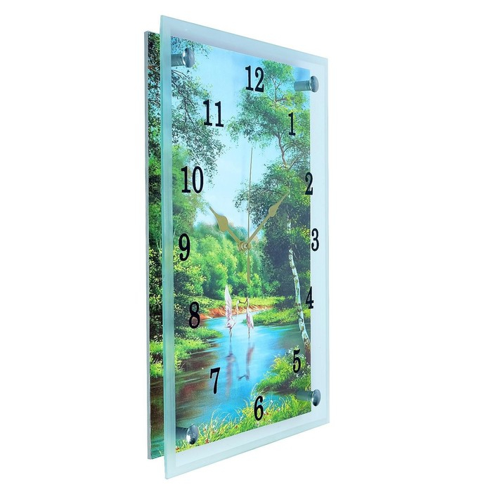 Часы-картина настенные, интерьерные Часы-картина настенные, интерьерные "Цапли", бесшумные, 25 х 35 см