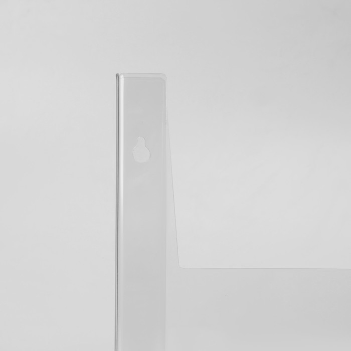 Настенная подставка А4 объемная, 22&times;3&times;30 см, оргстекло 2 мм, В ЗАЩИТНОЙ ПЛЁНКЕ