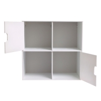 Стеллаж с дверцами &laquo;Динозавры&raquo;, 60 &times; 60 см, цвет белый