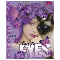 Тетрадь 96 листов в клетку "Глаза в глаза", обложка мелованный картон, блок офсет 65г/м2, МИКС Тетрадь 96 листов в клетку "Глаза в глаза", обложка мелованный картон, блок офсет 65г/м2, МИКС