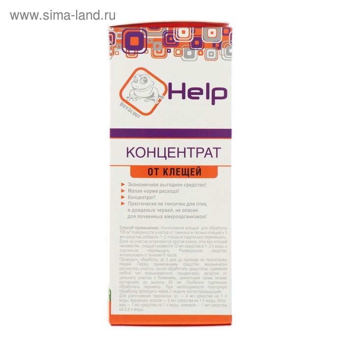 Концентрат от клещей Концентрат от клещей "Help", для защиты дачного участка, 100 мл
