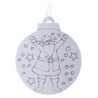 Ёлочное украшение под раскраску &laquo;Радость&raquo; 4 шт., кисть