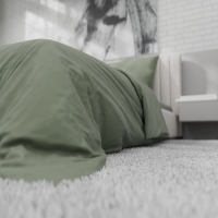 Пододеяльник 220ТС Этель 175*220 см, цв.олива, сатин, 100% хлопок Пододеяльник 220ТС Этель 175*220 см, цв.олива, сатин, 100% хлопок