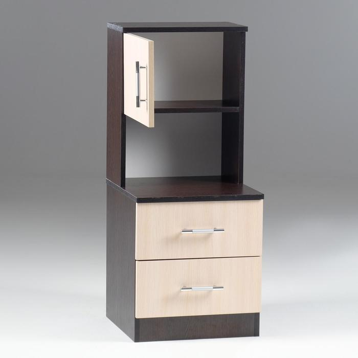 Тумба прикроватная Бася, 950х400х415, Венге/Дуб молочный Тумба прикроватная Бася, 950х400х415, Венге/Дуб молочный