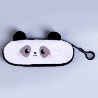 Пенал школьный &laquo;Панда&raquo;, мягкий, 20&times;6.5 см, плюш, белый