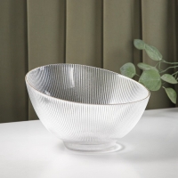 Салатник стеклянный &laquo;Орион&raquo;, 800 мл, d=17,5 см, цвет перламутровый