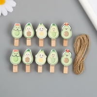 Декор для творчества дерево "Прищепка. Авокадо" набор 10 шт 3,8х1,9х1,2 см Декор для творчества дерево "Прищепка. Авокадо" набор 10 шт 3,8х1,9х1,2 см