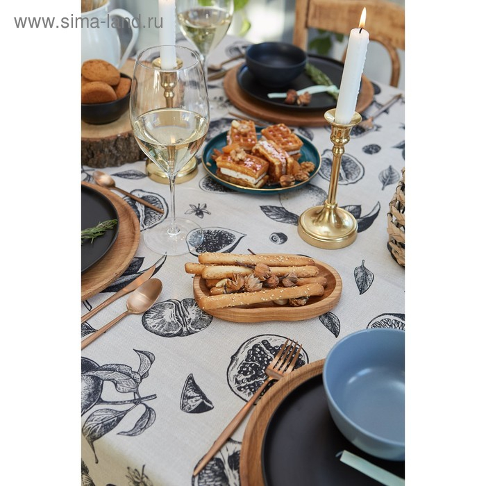 Скатерть Этель Healthy life 220х147 см, 100% хлопок, репс 210 г/м2 Скатерть Этель Healthy life 220х147 см, 100% хлопок, репс 210 г/м2