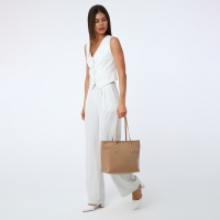 Сумка женская на молнии, цвет бежевый Сумка женская на молнии, цвет бежевый