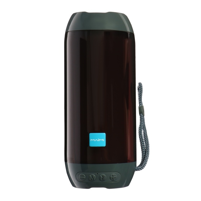 Портативная колонка Maimi F3, microUSB, подсветка, ВТ 5.3, 1200 мАч, серебристая