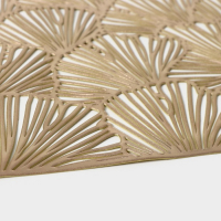 Салфетки сервировочные на стол Доляна &laquo;Веер&raquo;, 4 шт, 30&times;45 см, цвет золотой