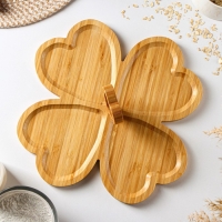 Менажница Доляна &laquo;Цветок&raquo;, 29&times;29 см, бамбук