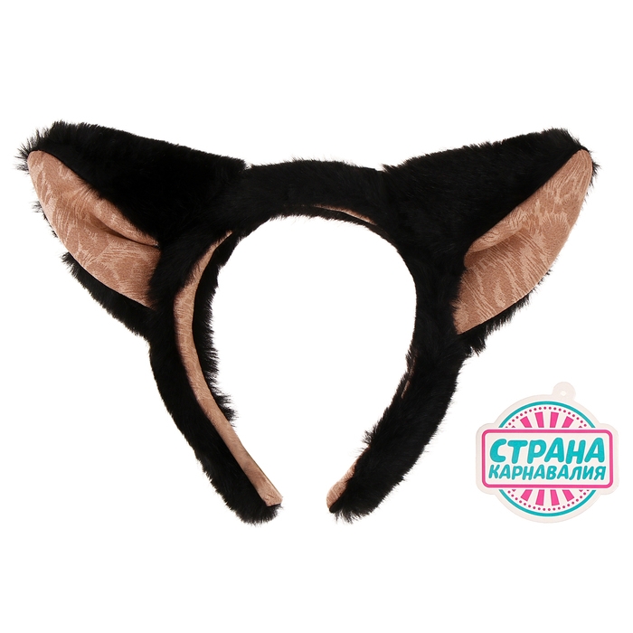 Карнавальный ободок «Кошечка», цвет чёрный Карнавальный ободок «Кошечка», цвет чёрный
