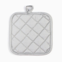 Прихватка Доляна Снежинки серебро 17*17 см, 100% п/э Прихватка Доляна Снежинки серебро 17*17 см, 100% п/э