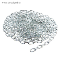 Цепь короткозвенная ТУНДРА krep, DIN766, диаметр 6 мм, сварная, оцинкованная, 10 м Цепь короткозвенная ТУНДРА krep, DIN766, диаметр 6 мм, сварная, оцинкованная, 10 м