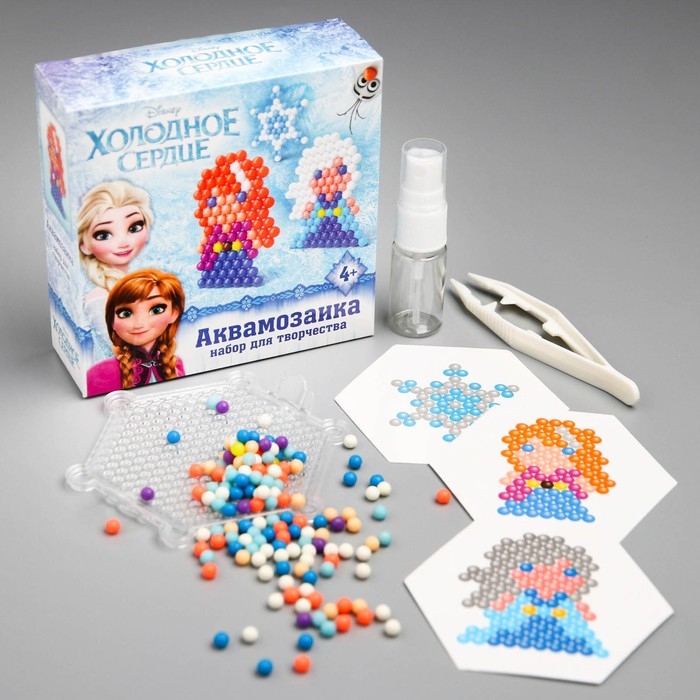 Аквамозаика &laquo;Холодное сердце: Эльза и Анна&raquo;, 3 фигурки, 300 шариков
