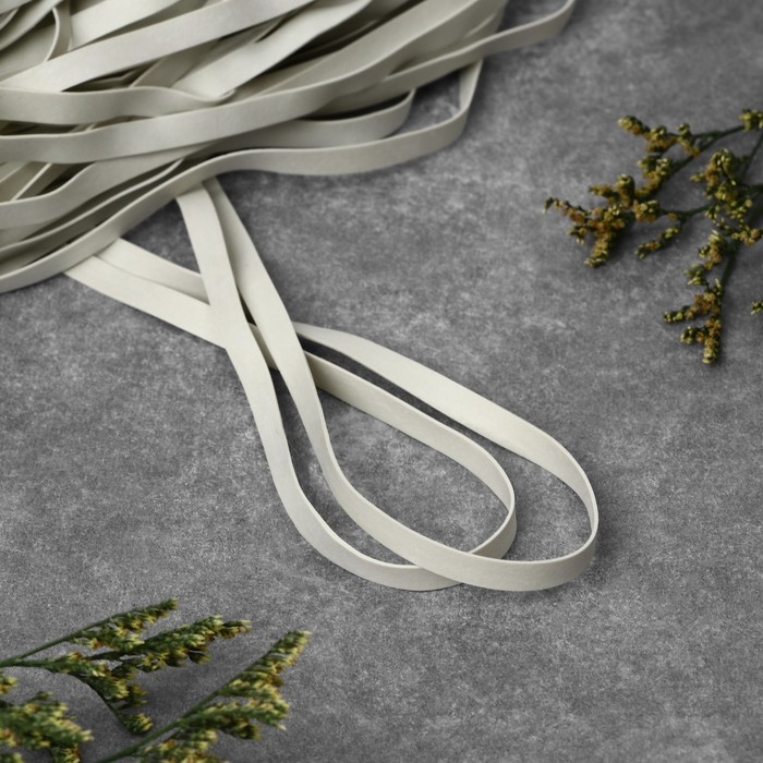 Резинка латексная гладкая, 5 мм, 50 м, цвет белый Резинка латексная гладкая, 5 мм, 50 м, цвет белый