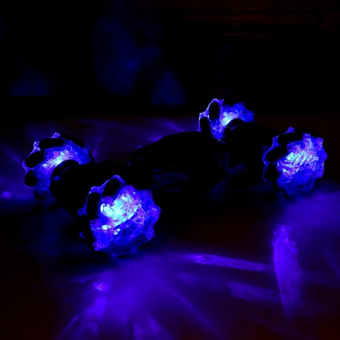 Машинка - перевертыш HYPER, управление жестами гиропульт, работает от аккумулятора, цвет зелёный