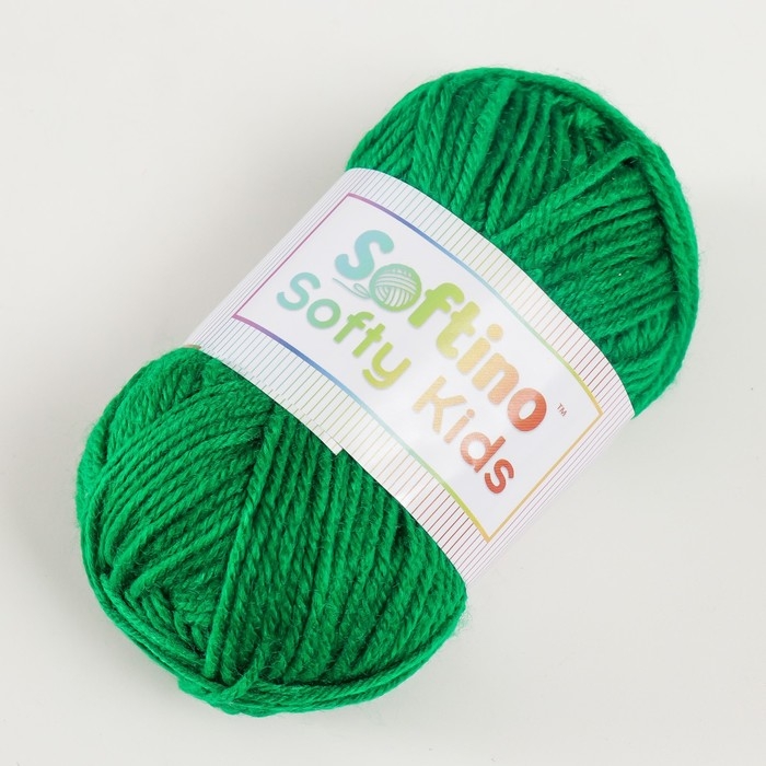 Пряжа 100% акрил "Softy Kids" 90м &plusmn;5м 50 гр цвет 45 зелёный мох