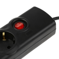 Сетевой фильтр Luazon Lighting, 5 розеток, 1.5 м, 3500 Вт, 3х1 мм2, 16 A, 220 В, c предохранителем, черный Сетевой фильтр Luazon Lighting, 5 розеток, 1.5 м, 3500 Вт, 3х1 мм2, 16 A, 220 В, c предохранителем, черный