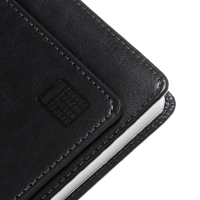 Ежедневник недатированный,формат А5, 140 листов, в клетку, обложка кожзам, с хлястиком, с калькулятором, чёрный