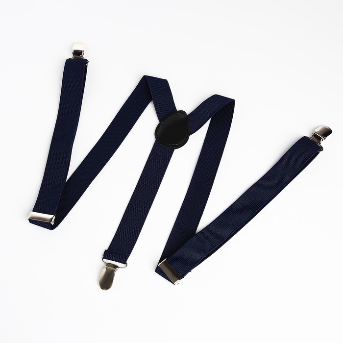 Подтяжки взрослые, ширина 2,5 см, цвет тёмно-синий Подтяжки взрослые, ширина 2,5 см, цвет тёмно-синий