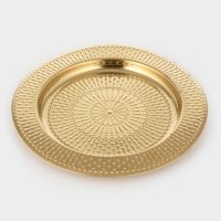 Поднос из нержавеющей стали &laquo;Ярил&raquo;, d=30 см, цвет золотой