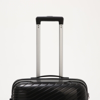 Чемодан средний 69 л (M), отдел на молнии, кодовый замок, 4 колеса, цвет чёрный