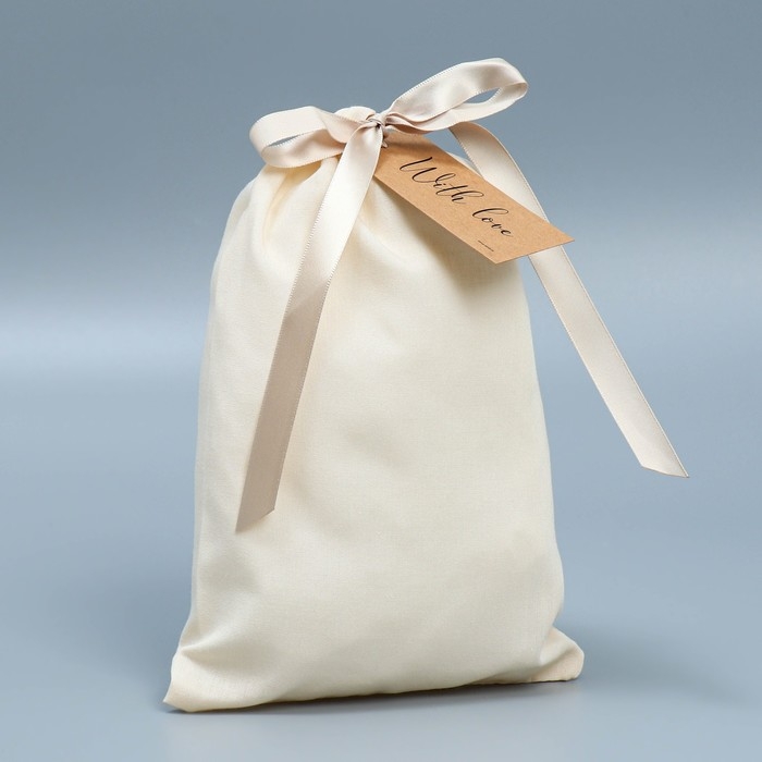 Мешочек подарочный из хлопка &laquo;Подарок&raquo;, 16 х 24 см +/- 1.5 см