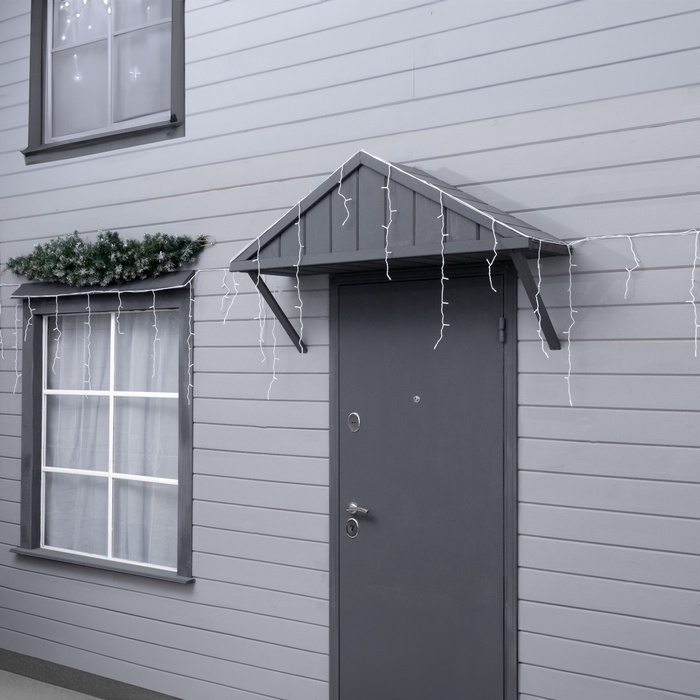 Гирлянда «Бахрома» 25 × 0.7 м, IP44, УМС, белая нить, 450 LED, свечение белое, 220 В Гирлянда «Бахрома» 25 × 0.7 м, IP44, УМС, белая нить, 450 LED, свечение белое, 220 В