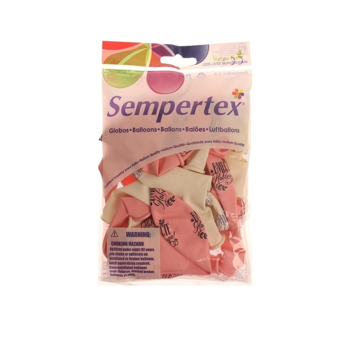 Воздушный шар латексный 12" &laquo;Вместе навсегда&raquo;, пастель, цвет розовый, белый, 15 шт.