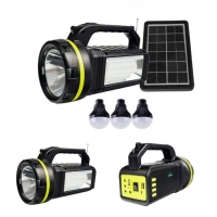 Фонарь кемпинговый аккумуляторный, с лампочками,10 вт, 9000 мАч, солнечная батарея, USB