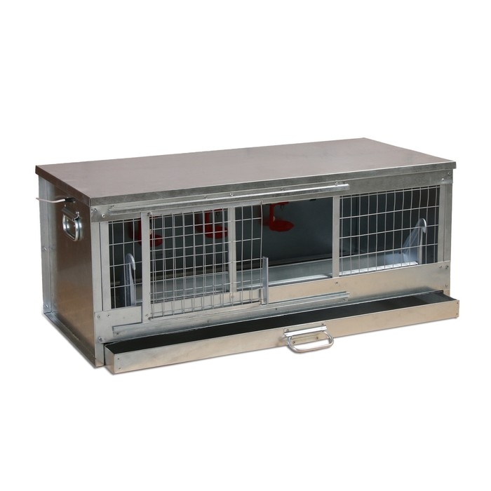 Брудер для цыплят, 100 &times; 40 &times; 45 см, с поддоном, кормушкой и поилкой, металлический