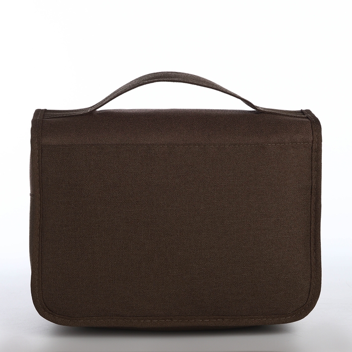 Косметичка на молнии, цвет коричневый