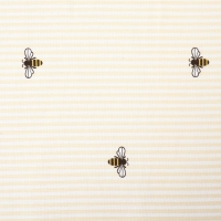 Комплект штор для кухни Доляна "Пчёлки", 150х180 см - 2 шт,  рогожка 164 г/м2, 100% хл