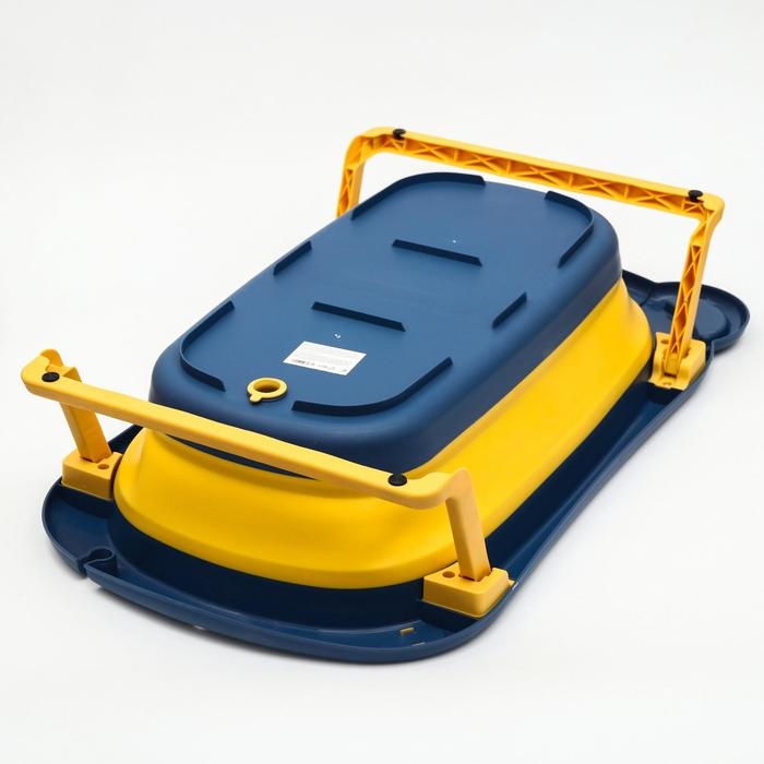 Ванночка детская складная со сливом, &laquo;Мишка&raquo;, 83 см., цвет синий