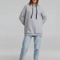 Худи оверсайз &laquo;Чистая соль&raquo;, серый меланж, размер XL/XXL (52-54)