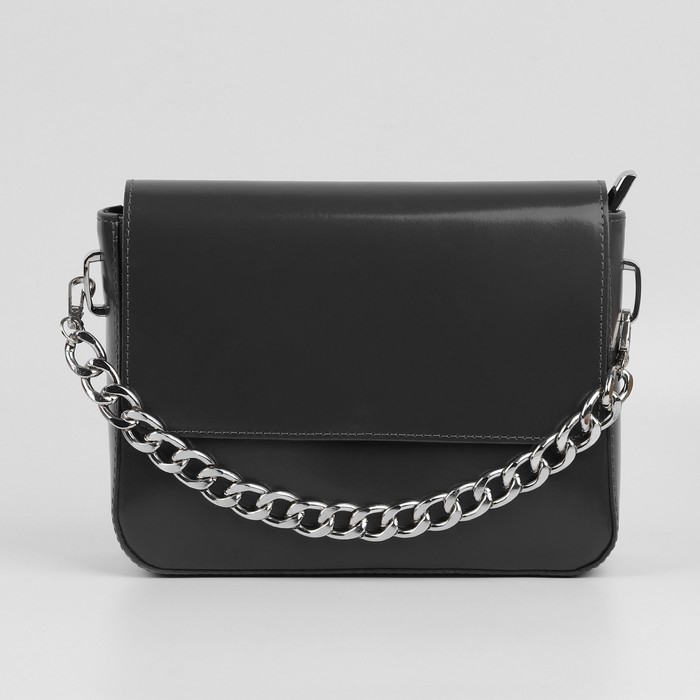 Цепочка для сумки, с карабинами, железная, 22 &times; 16 мм, 30 см, цвет серебряный