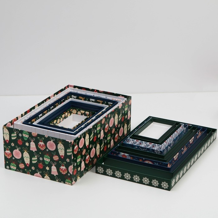 Набор подарочных коробок 10 в 1 &laquo;Сказочного года&raquo;, 12 х 7 х 4 - 32.5 х 20 х 12.5 см, Новый год