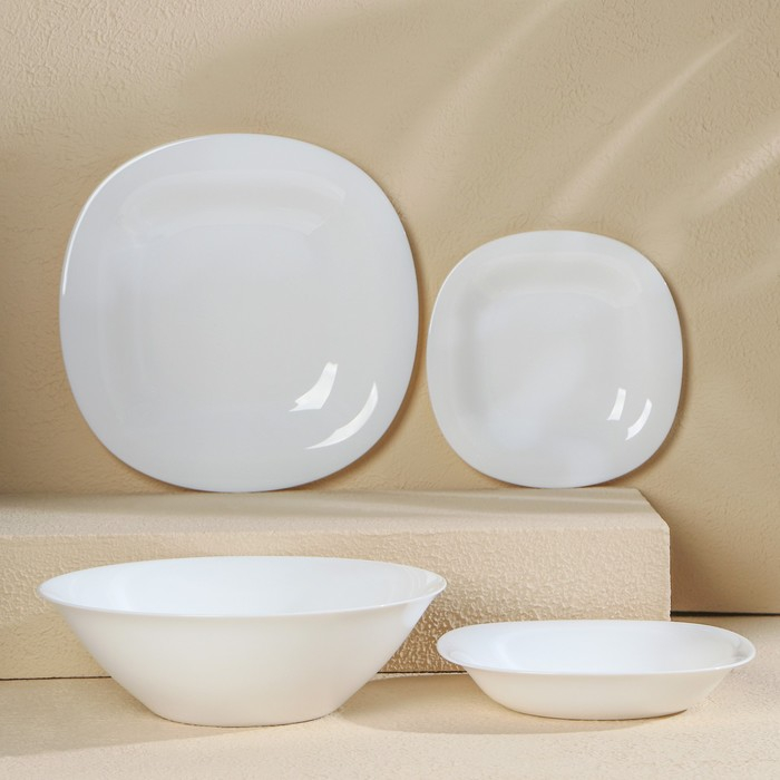 Сервиз столовый Luminarc Carine, стеклокерамика, 19 предметов, цвет белый Сервиз столовый Luminarc Carine, стеклокерамика, 19 предметов, цвет белый