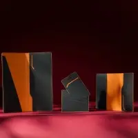 Обложка для паспорта Multimo, черная с оранжевым Обложка для паспорта Multimo, черная с оранжевым