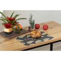 Салфетки новогодние на стол Доляна &laquo;Новый Год&raquo;, 4 шт, сервировочная, 45&times;30 см, цвет чёрный