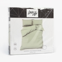 Постельное бельё LoveLife 2 сп "Green tea" 180х215 см, 200х225 см, 50х70&plusmn;3 см-2 шт, микрофибра 85 гр